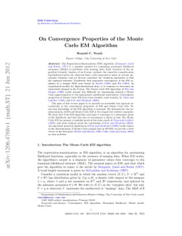 On Convergence Properties of the Monte Carlo EM Algorithm