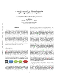 A generic framework for video understanding applied to group behavior
  recognition