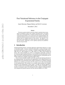 Fast Variational Inference in the Conjugate Exponential Family