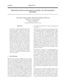 Optimizing Memory-Bounded Controllers for Decentralized POMDPs