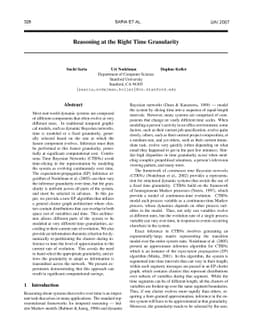 Reasoning at the Right Time Granularity