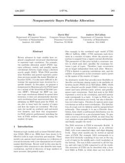Nonparametric Bayes Pachinko Allocation