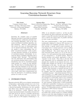 Learning Bayesian Network Structure from Correlation-Immune Data