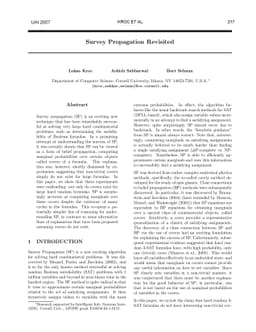 Survey Propagation Revisited