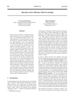 Bayesian Active Distance Metric Learning