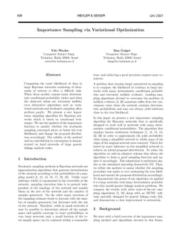 Importance Sampling via Variational Optimization