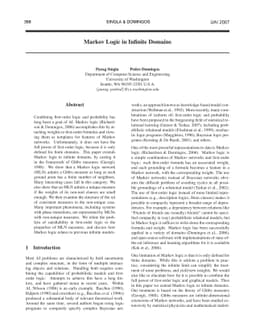Markov Logic in Infinite Domains