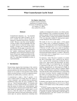 What Counterfactuals Can Be Tested
