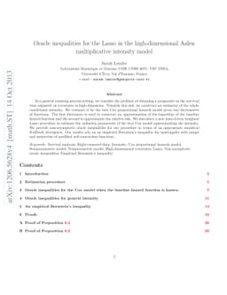 Oracle inequalities for the Lasso in the high-dimensional Aalen
  multiplicative intensity model
