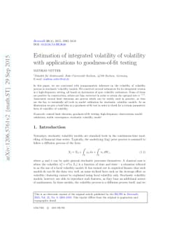 Estimation of integrated volatility of volatility with applications to
  goodness-of-fit testing