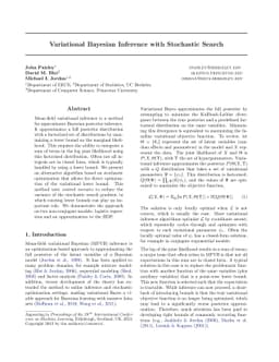Variational Bayesian Inference with Stochastic Search