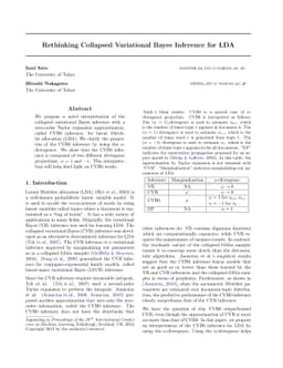 Rethinking Collapsed Variational Bayes Inference for LDA