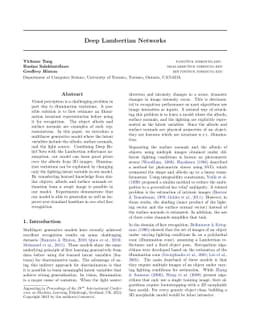 Deep Lambertian Networks