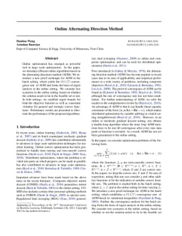 Online Alternating Direction Method