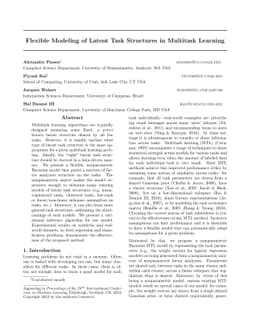 Flexible Modeling of Latent Task Structures in Multitask Learning