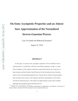 On Some Asymptotic Properties and an Almost Sure Approximation of the
  Normalized Inverse-Gaussian Process