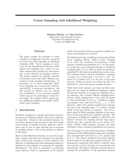 Cutset Sampling with Likelihood Weighting