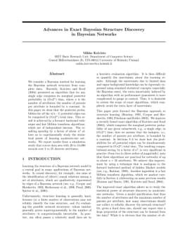 Advances in exact Bayesian structure discovery in Bayesian networks