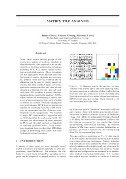 Matrix Tile Analysis