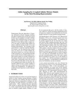 Gibbs Sampling for (Coupled) Infinite Mixture Models in the Stick
  Breaking Representation