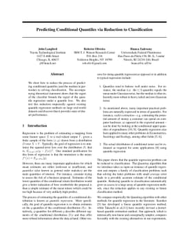 Predicting Conditional Quantiles via Reduction to Classification