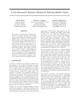 A Non-Parametric Bayesian Method for Inferring Hidden Causes