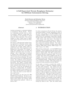 A Self-Supervised Terrain Roughness Estimator for Off-Road Autonomous
  Driving