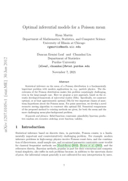 Optimal inferential models for a Poisson mean