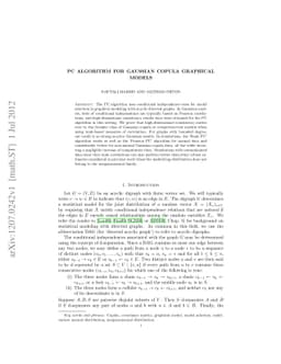 PC algorithm for Gaussian copula graphical models