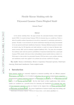 Flexible Mixture Modeling with the Polynomial Gaussian Cluster-Weighted
  Model