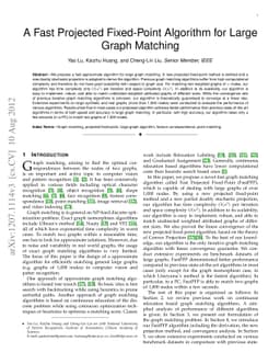 A Fast Projected Fixed-Point Algorithm for Large Graph Matching
