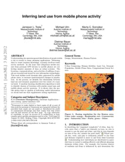 Inferring land use from mobile phone activity