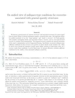 On unified view of nullspace-type conditions for recoveries associated
  with general sparsity structures