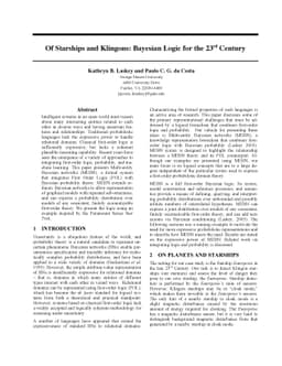 Of Starships and Klingons: Bayesian Logic for the 23rd Century