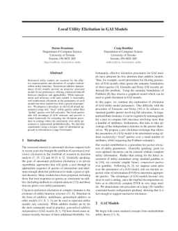 Local Utility Elicitation in GAI Models