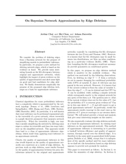 On Bayesian Network Approximation by Edge Deletion