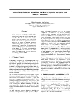 Approximate Inference Algorithms for Hybrid Bayesian Networks with
  Discrete Constraints
