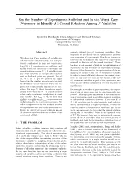 On the Number of Experiments Sufficient and in the Worst Case Necessary
  to Identify All Causal Relations Among N Variables