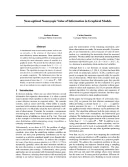 Near-optimal Nonmyopic Value of Information in Graphical Models