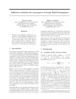 Sufficient conditions for convergence of Loopy Belief Propagation