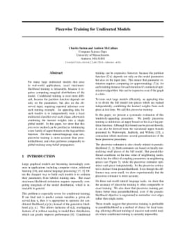 Piecewise Training for Undirected Models