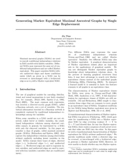 Generating Markov Equivalent Maximal Ancestral Graphs by Single Edge
  Replacement