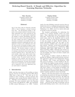 Ordering-Based Search: A Simple and Effective Algorithm for Learning
  Bayesian Networks