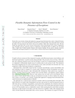 Flexible Dynamic Information Flow Control in the Presence of Exceptions