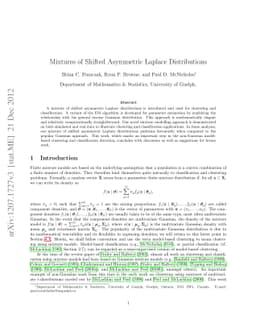 Mixtures of Shifted Asymmetric Laplace Distributions