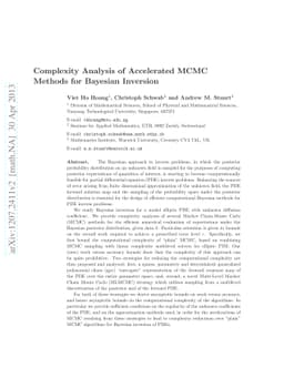 Complexity Analysis of Accelerated MCMC Methods for Bayesian Inversion