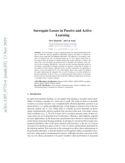 Surrogate Losses in Passive and Active Learning