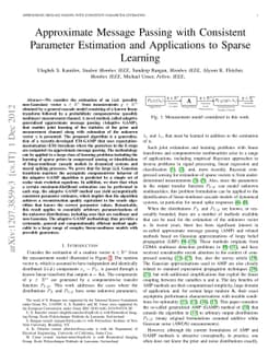 Approximate Message Passing with Consistent Parameter Estimation and
  Applications to Sparse Learning