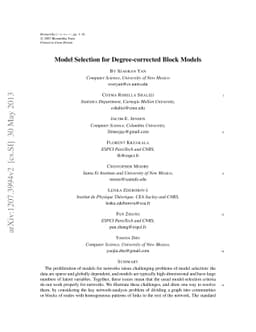 Model Selection for Degree-corrected Block Models