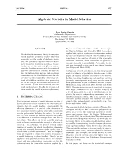 Algebraic Statistics in Model Selection